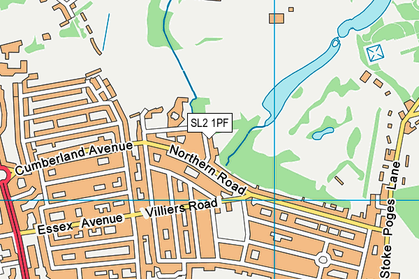 SL2 1PF map - OS VectorMap District (Ordnance Survey)
