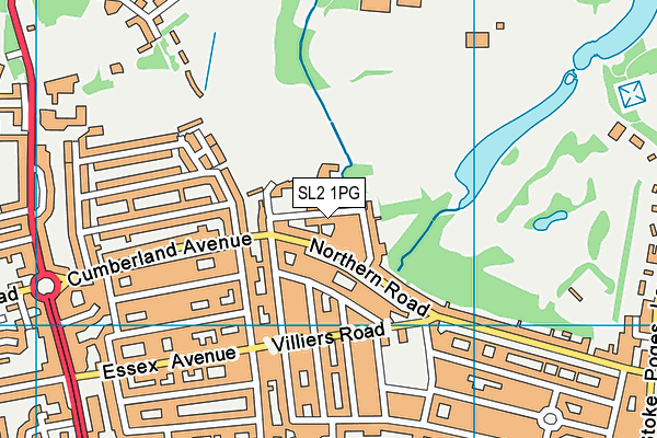 SL2 1PG map - OS VectorMap District (Ordnance Survey)
