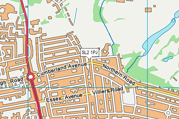 SL2 1PJ map - OS VectorMap District (Ordnance Survey)