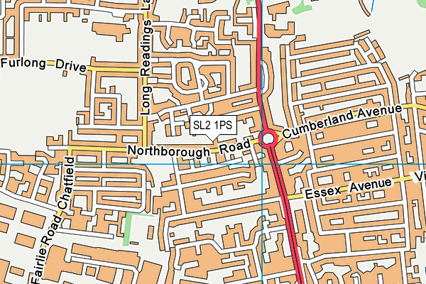 SL2 1PS map - OS VectorMap District (Ordnance Survey)