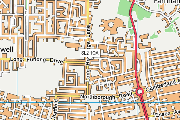 SL2 1QA map - OS VectorMap District (Ordnance Survey)