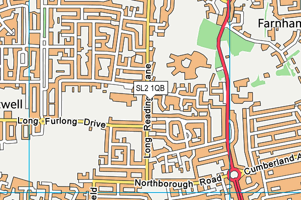 SL2 1QB map - OS VectorMap District (Ordnance Survey)