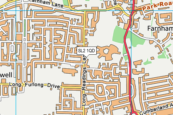 SL2 1QD map - OS VectorMap District (Ordnance Survey)