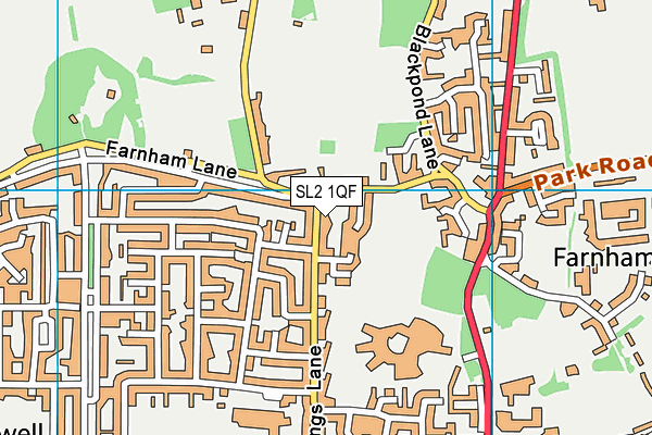 SL2 1QF map - OS VectorMap District (Ordnance Survey)