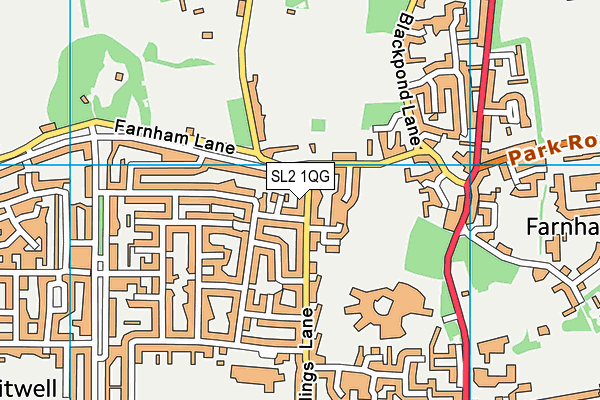SL2 1QG map - OS VectorMap District (Ordnance Survey)