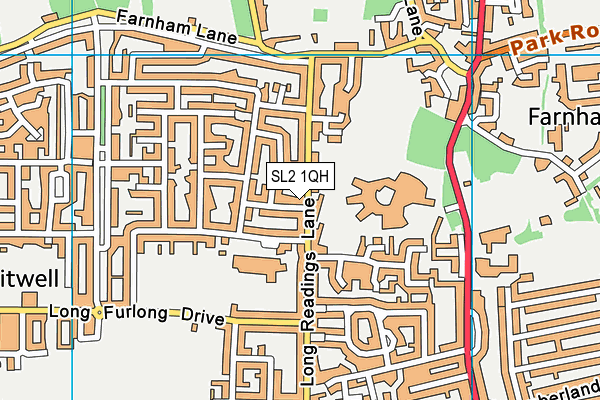 SL2 1QH map - OS VectorMap District (Ordnance Survey)