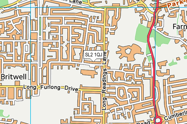 SL2 1QJ map - OS VectorMap District (Ordnance Survey)