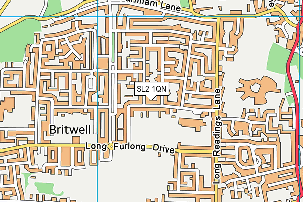 SL2 1QN map - OS VectorMap District (Ordnance Survey)