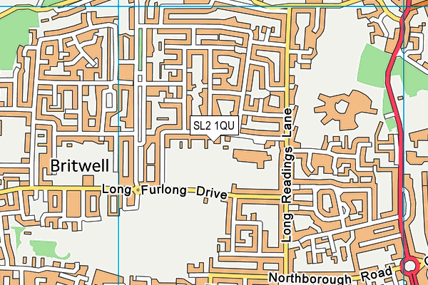 SL2 1QU map - OS VectorMap District (Ordnance Survey)