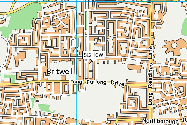 SL2 1QW map - OS VectorMap District (Ordnance Survey)
