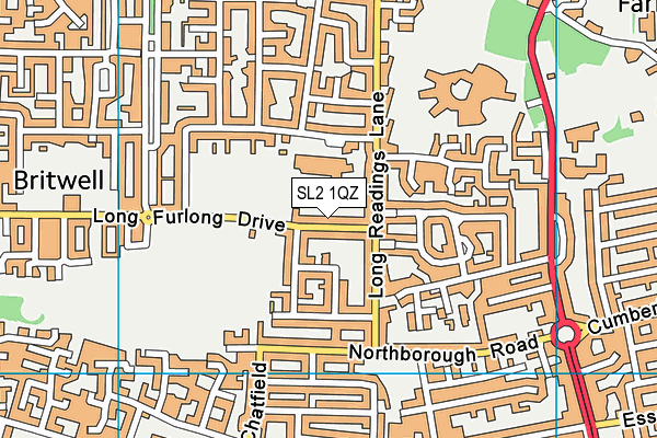 SL2 1QZ map - OS VectorMap District (Ordnance Survey)