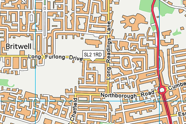 SL2 1RD map - OS VectorMap District (Ordnance Survey)