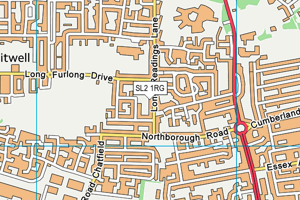 SL2 1RG map - OS VectorMap District (Ordnance Survey)