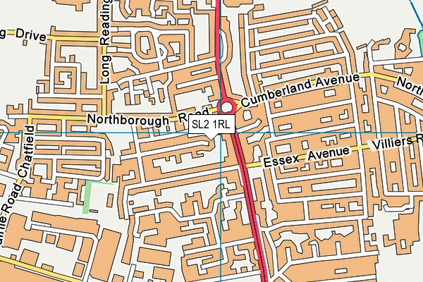 SL2 1RL map - OS VectorMap District (Ordnance Survey)