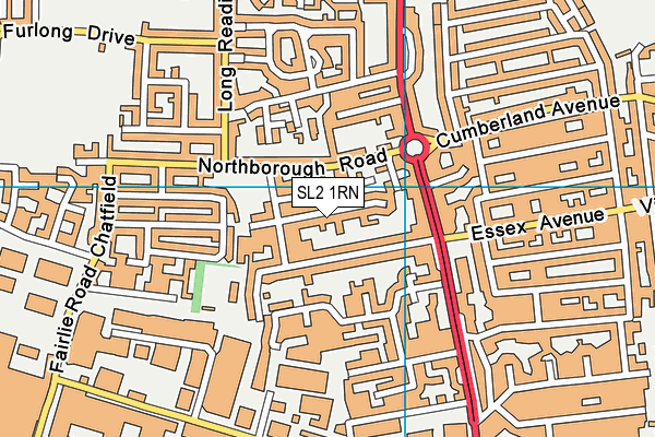 SL2 1RN map - OS VectorMap District (Ordnance Survey)