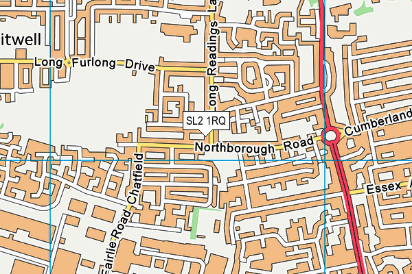 SL2 1RQ map - OS VectorMap District (Ordnance Survey)