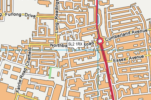 SL2 1RX map - OS VectorMap District (Ordnance Survey)