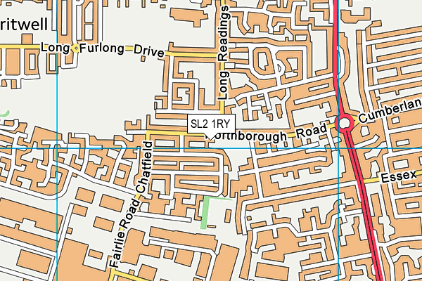 SL2 1RY map - OS VectorMap District (Ordnance Survey)