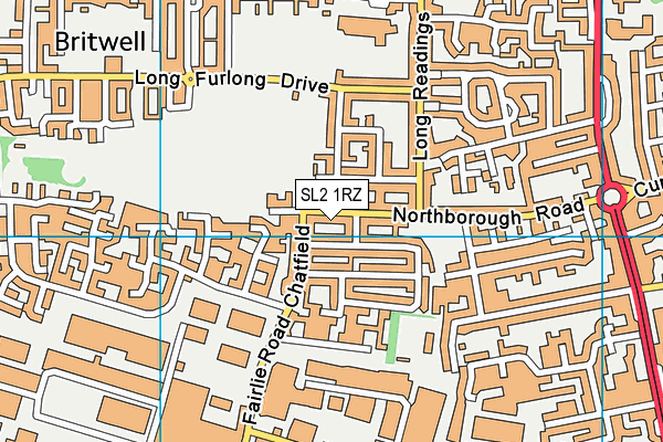 SL2 1RZ map - OS VectorMap District (Ordnance Survey)
