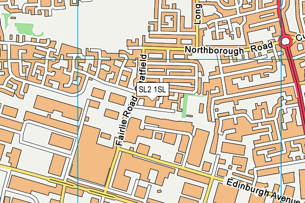 SL2 1SL map - OS VectorMap District (Ordnance Survey)