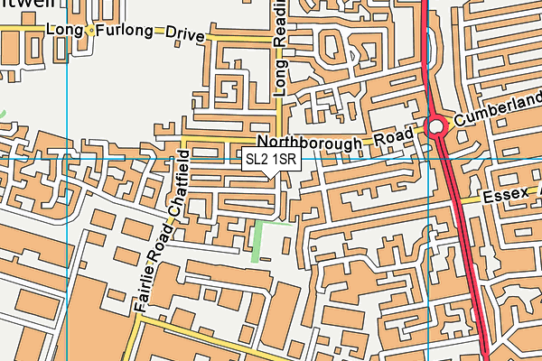 SL2 1SR map - OS VectorMap District (Ordnance Survey)