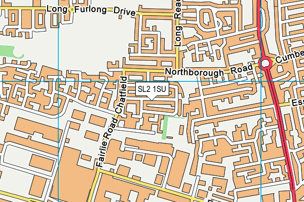 SL2 1SU map - OS VectorMap District (Ordnance Survey)