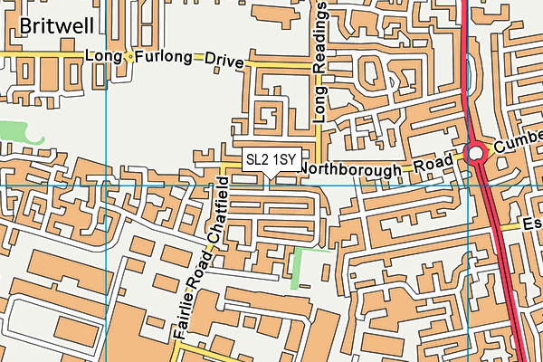 SL2 1SY map - OS VectorMap District (Ordnance Survey)