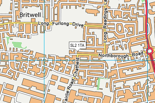 SL2 1TA map - OS VectorMap District (Ordnance Survey)
