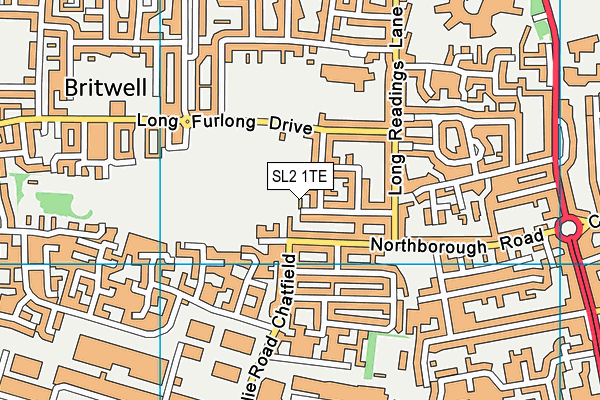 SL2 1TE map - OS VectorMap District (Ordnance Survey)