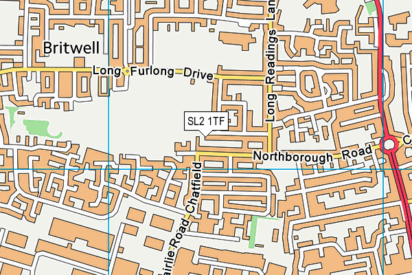SL2 1TF map - OS VectorMap District (Ordnance Survey)