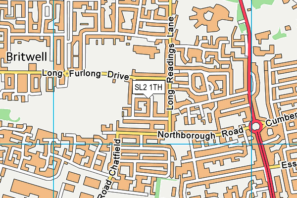 SL2 1TH map - OS VectorMap District (Ordnance Survey)