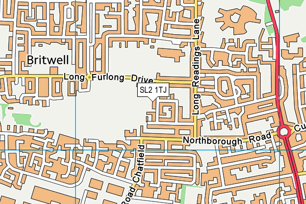 SL2 1TJ map - OS VectorMap District (Ordnance Survey)