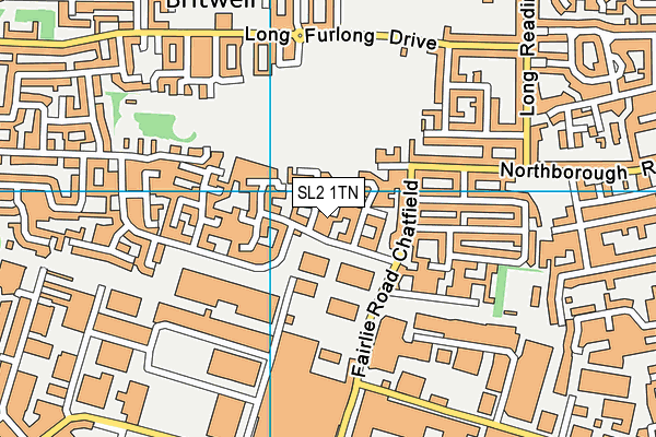 SL2 1TN map - OS VectorMap District (Ordnance Survey)