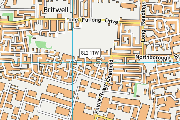 SL2 1TW map - OS VectorMap District (Ordnance Survey)