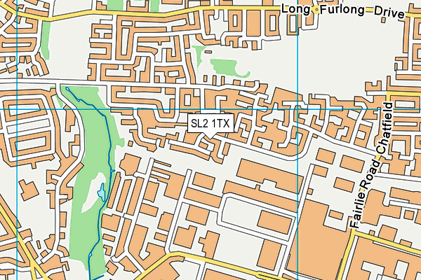 SL2 1TX map - OS VectorMap District (Ordnance Survey)