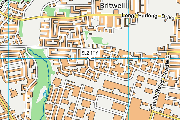 SL2 1TY map - OS VectorMap District (Ordnance Survey)