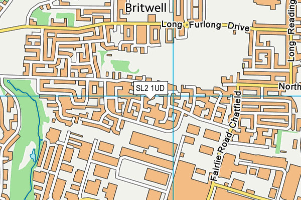 SL2 1UD map - OS VectorMap District (Ordnance Survey)