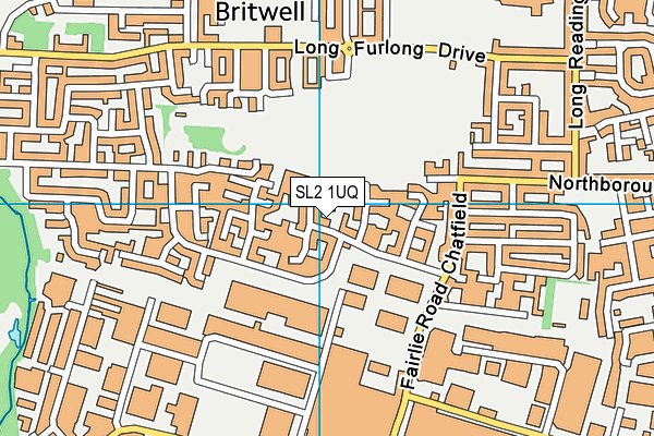 SL2 1UQ map - OS VectorMap District (Ordnance Survey)