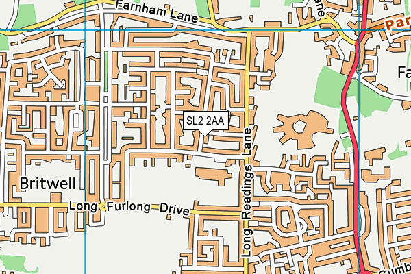 SL2 2AA map - OS VectorMap District (Ordnance Survey)