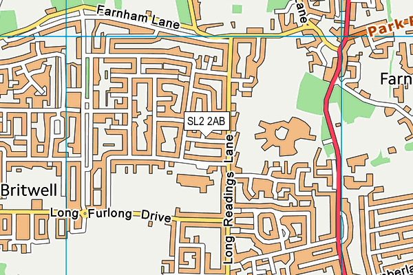 SL2 2AB map - OS VectorMap District (Ordnance Survey)