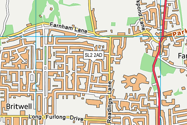 SL2 2AD map - OS VectorMap District (Ordnance Survey)