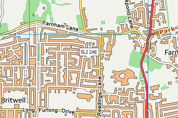 SL2 2AE map - OS VectorMap District (Ordnance Survey)