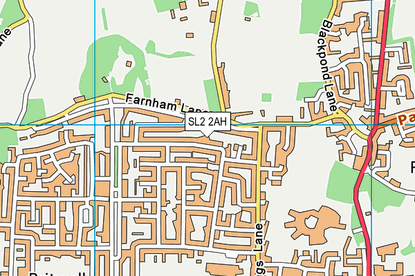 SL2 2AH map - OS VectorMap District (Ordnance Survey)