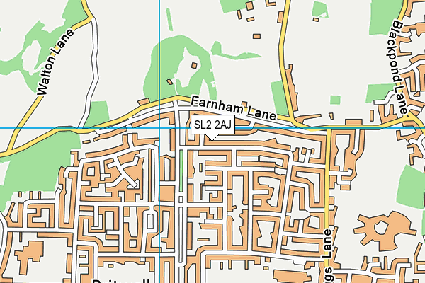 SL2 2AJ map - OS VectorMap District (Ordnance Survey)