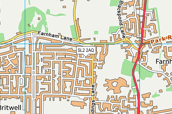 SL2 2AQ map - OS VectorMap District (Ordnance Survey)