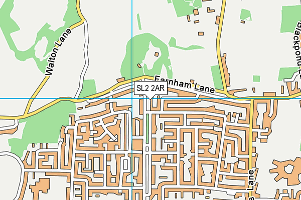SL2 2AR map - OS VectorMap District (Ordnance Survey)