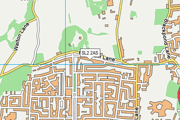 SL2 2AS map - OS VectorMap District (Ordnance Survey)