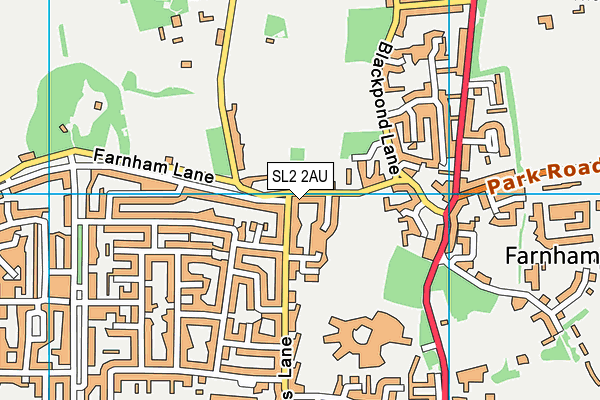 SL2 2AU map - OS VectorMap District (Ordnance Survey)