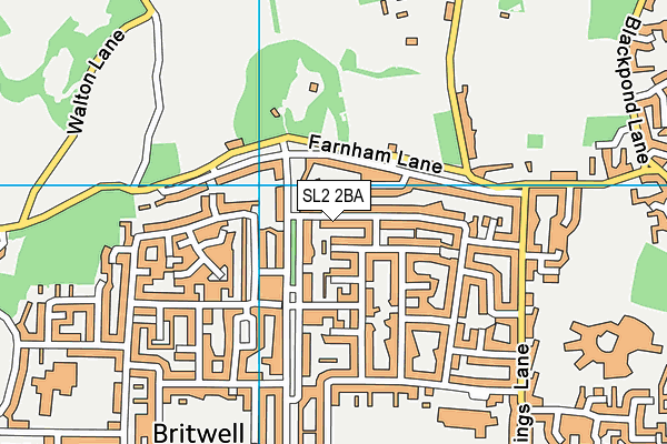 SL2 2BA map - OS VectorMap District (Ordnance Survey)