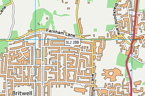 SL2 2BB map - OS VectorMap District (Ordnance Survey)